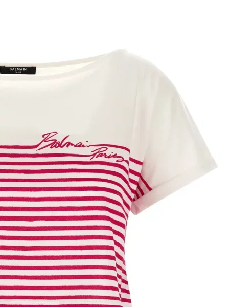 Tricou Balmain cu dungi alb