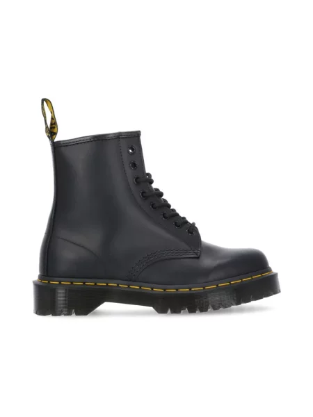 Botki Dr. Martens skórzane na platformie retro czarne