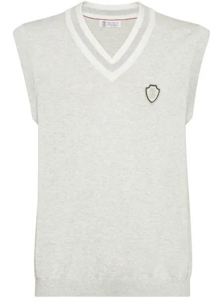 Prsluk Brunello Cucinelli siva