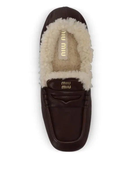 Pantofi loafer Miu Miu maro