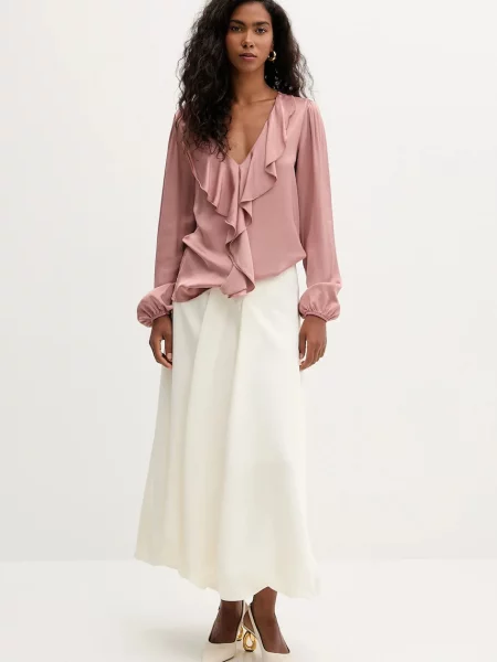 Спідниця MAX&Co. maxi розкльошена бежевий