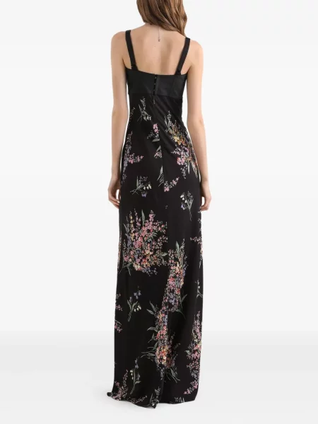Gėlėtas kostiumas maxi maxi suknele Dolce & Gabbana juoda