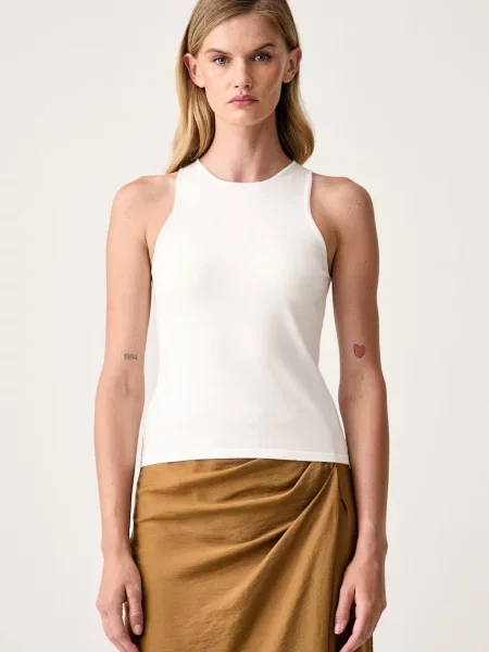 MM by Max Mara női pulóver viszkózzal MMLOTTONE fehér