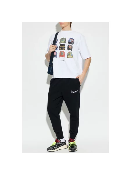 Spodnie dresowe Dsquared2 z logo czarne