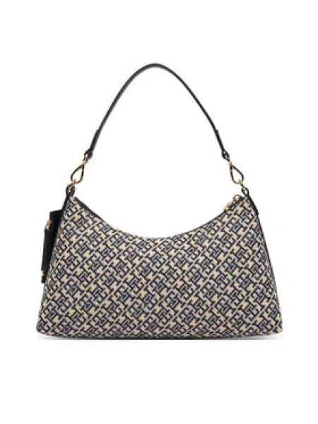 TOMMY HILFIGER Torba za na rame JACQUARD bež / mornarsko / svijetloplava plava