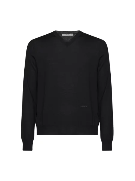 Sweter Fendi wełniany czarny