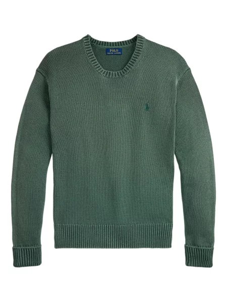 Μικρός κασκέτο Polo Ralph Lauren με χαμηλή μέση υφαίνω διαγωνίως πράσινο