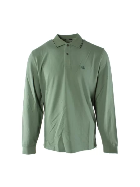 Koszulka polo C.p. Company ze stretchu zielona