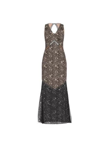 Guess sukienka CHRISTEL maxi dopasowana czarny