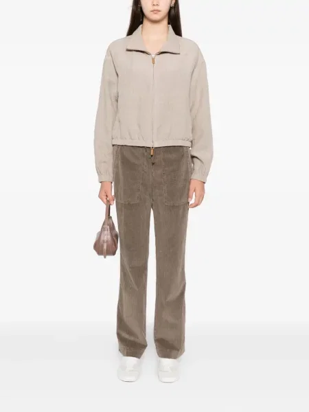 Pantaloni James Perse de catifea cord maro