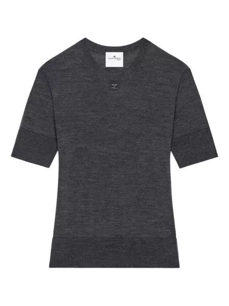 Tricou Courreges scurt gri