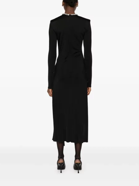 Rochie David Koma drapată de cristal de costum negru