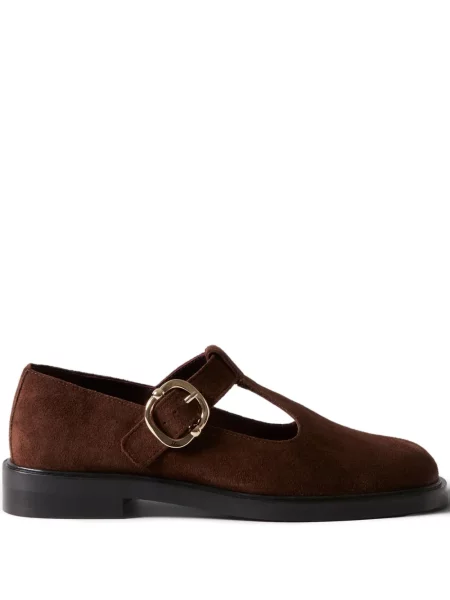 Pantofi loafer Claudie Pierlot cu cataramă maro