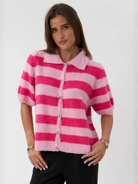 TEESHOPPEN Pulover roz alba