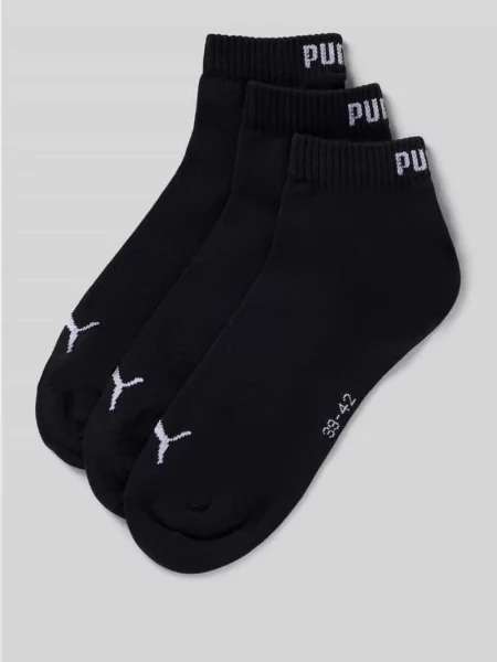 Skarpety do sneakersów w zestawie 3 szt. Puma czarne