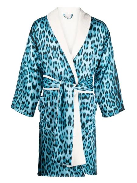 Halat Roberto Cavalli cu imagine cu model leopard albastru