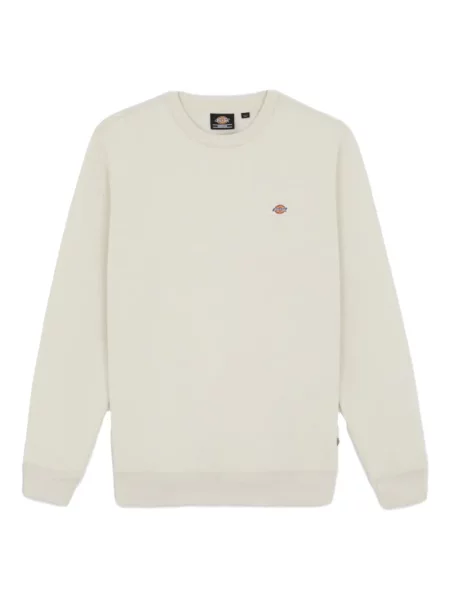 Hanorac crewneck Dickies cu broderie cu decolteu rotund alb