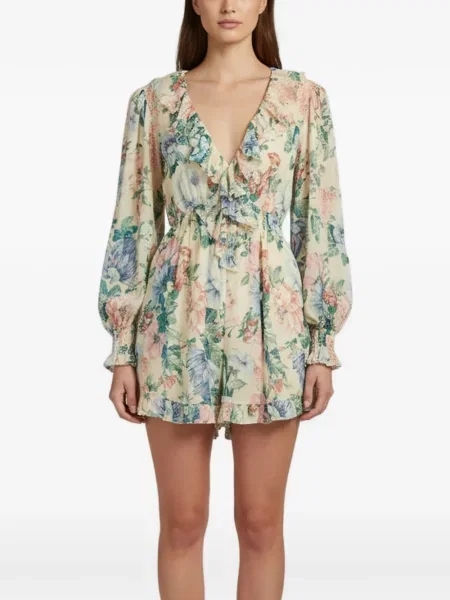 Salopetă Zimmermann cu model floral cu imagine