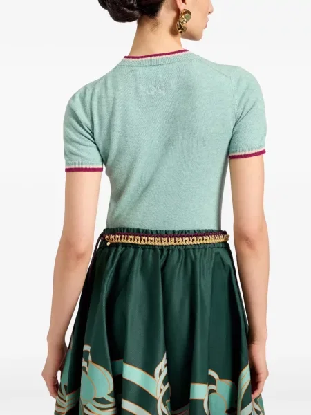 Tricou cu nervuri La Doublej verde