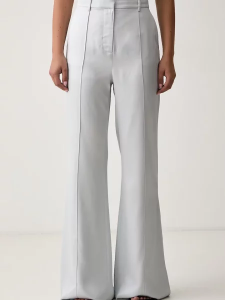 Trussardi pantaloni evazați flare pentru femei din vâscoză albastru