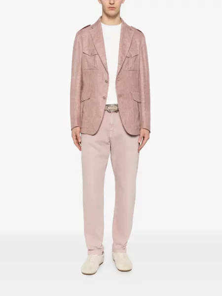 Pantaloni Eleventy cu 5 buzunare roz