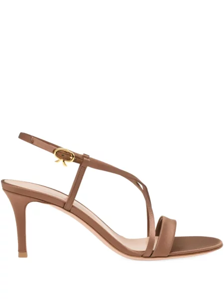 Sandale Gianvito Rossi din satin maro