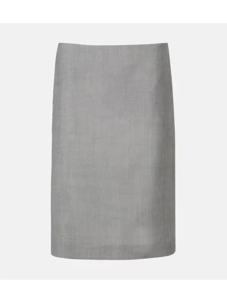 Fustă tip creion Calvin Klein de lână gri