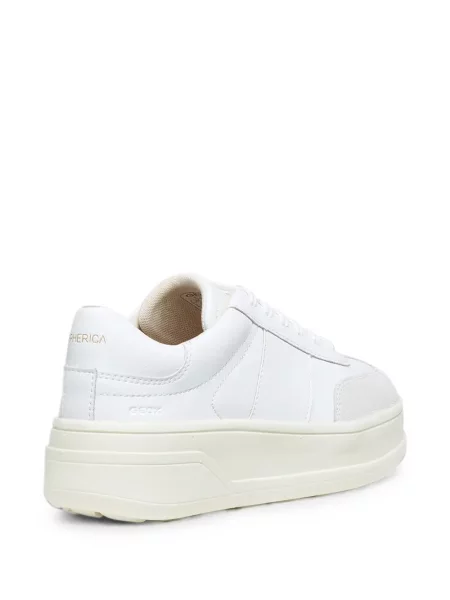 Sneakerși Geox cu platformă alb