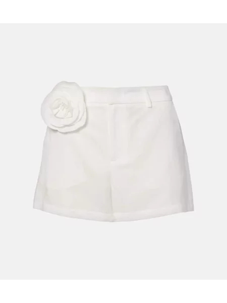 Pantaloni scurți Blumarine cu model floral alb