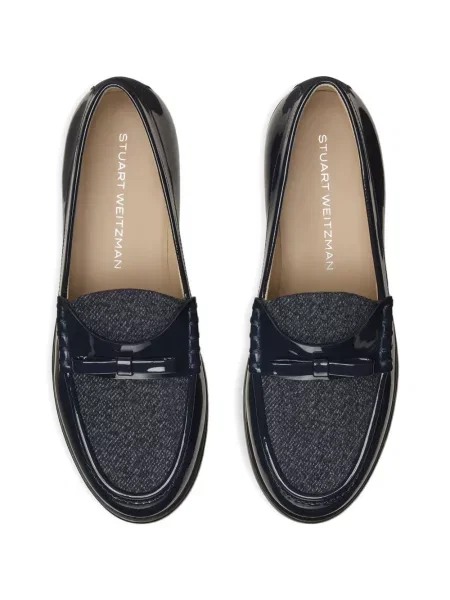 Pantofi loafer Stuart Weitzman cu funde albastru