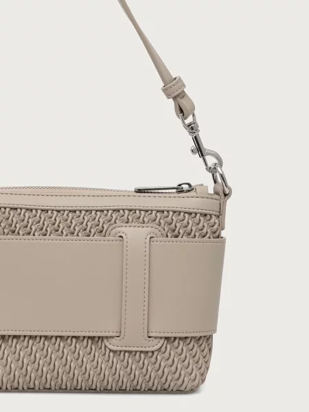 Műbőr kézitáska Armani Exchange bézs