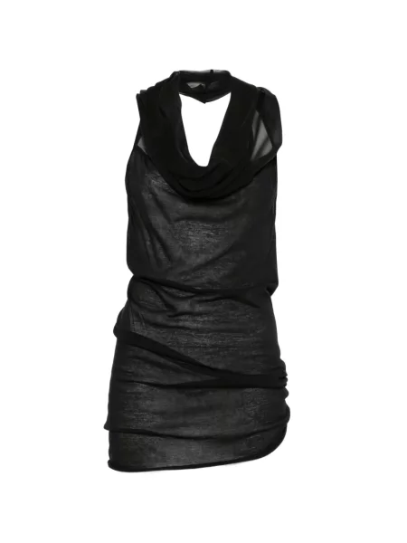 Top Rick Owens z dekoltem halter czarny