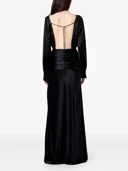Rochie maxi Nicholas lungă de costum negru