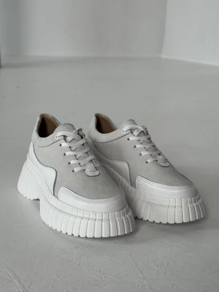 Кожаные кеды Innoe белые