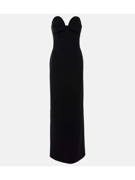Rochie Magda Butrym de lână drapată negru