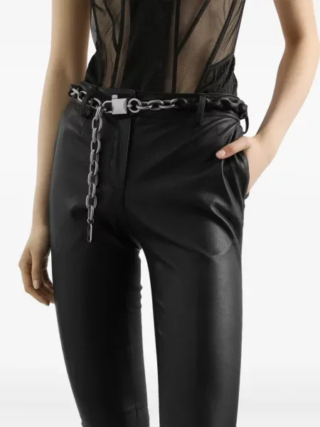 Pantaloni Dolce & Gabbana din piele negru