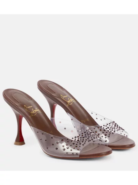 Papuci tip mules Christian Louboutin maro