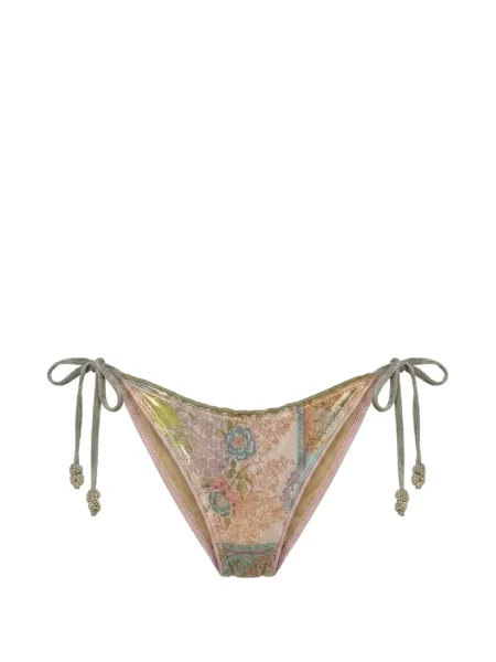 Bikini Del Maar cu model floral cu imagine verde