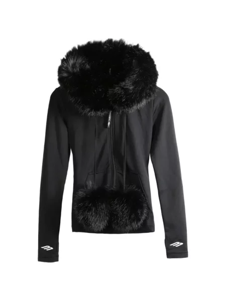 Dlouhá mikina s kapucí Balenciaga černá