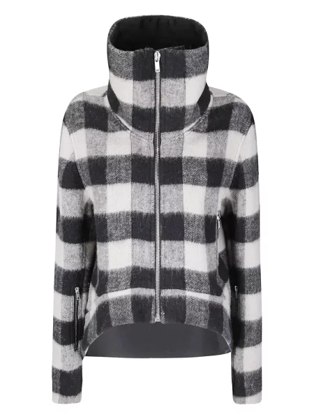 Geacă Rick Owens în carouri negru