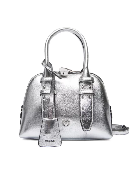 Сумка PINKO Bowling Bag Zip Mini AI PLTT срібний