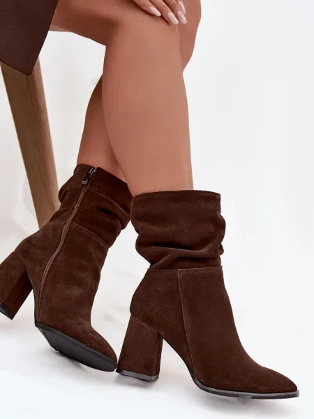 Botine Zazoo din piele maro