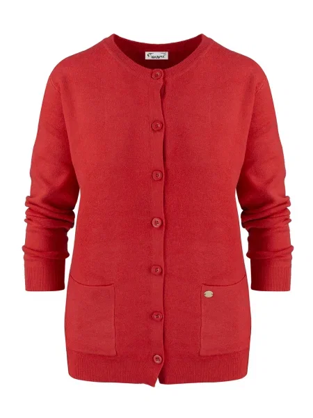 Klasičen kratek pulover Pri rdeča