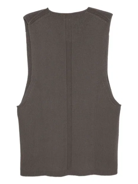 Vestă Rick Owens cu decolteu în V maro