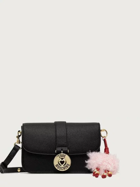 Love Moschino geantă poștaș pentru femei negru