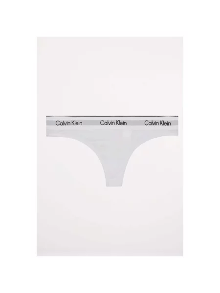 Chiloți tanga Calvin Klein Jeans alb