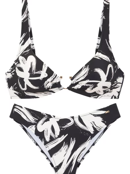 FRENCH CONNECTION Costum de baie două piese negru alb