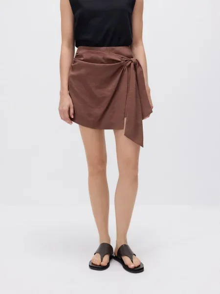 Reserved Спідниці-шорти з ліоцелу коричневий