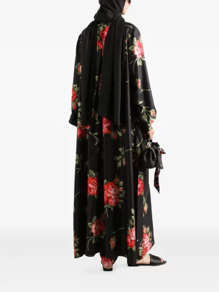 Φλοράλ παντελόνι Dolce & Gabbana μαύρο