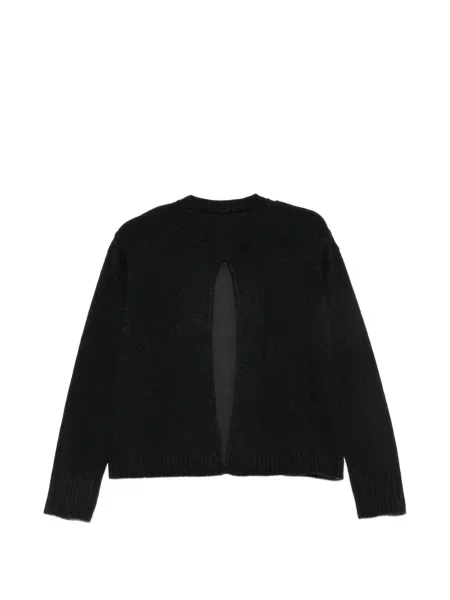 Pulover Semicouture cu decolteu în V negru